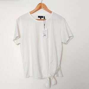 NWT Theory Dorotea T Shirt Tie Front Ranmire Knit Size Large